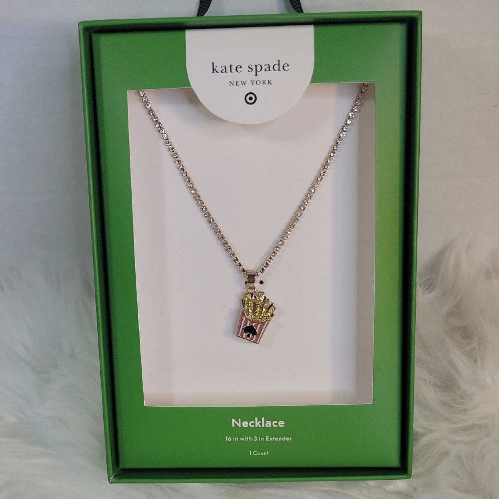 Kate Spade French Fries Pendant Necklace NIB‎ Novelty Charm